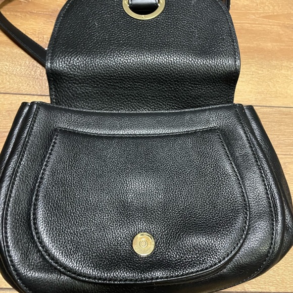 Michael Kors ISADORE Top Handle Messenger Bag Pebble Black Leather Ring - Picture 3 of 11